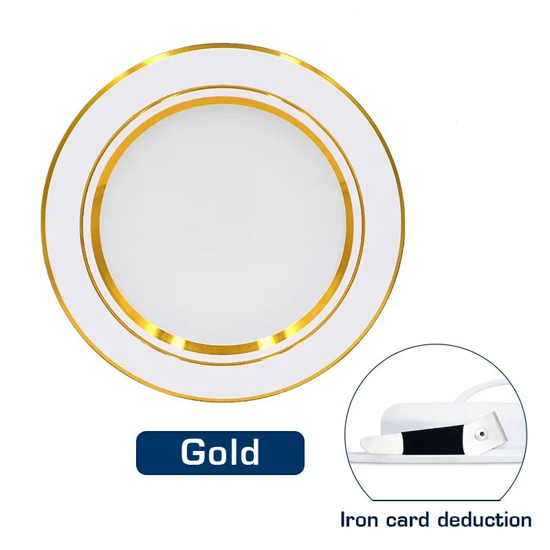 LED Downlight 12V 24V 110V 220V Spot Three Colors 5W 9W 12W 15W 18W Recessed in Led Ceiling Downlight Light Cold Warm White Lamp