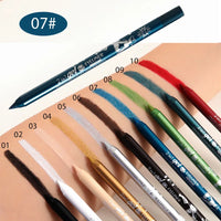 2 in 1 Eyeliner Lip Liner Gel Pencil Waterproof Long-lasting Blue White Black Brown Easy Wear Eyeliner Makeup for Eyes 7 Colors