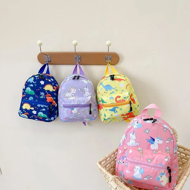 Children Backpack Cartoon Dinosaur Unicorn Pattern Baby Cute Kindergarten Schoolbag Waterproof Kids Bags Boys Girls Backpacks