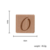 3pc/set Raw Wood Baby Month Milestone Card Beech Block Square Engraved Newborn Month Birthday Milestones Block Photography Props