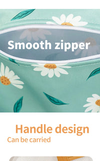 Elinfant 3PCS Portable Wet Dry Bag For Swimsuits,Waterproof Diaper Bags For Cloth Diapers,Washable Reusable Storage Bag