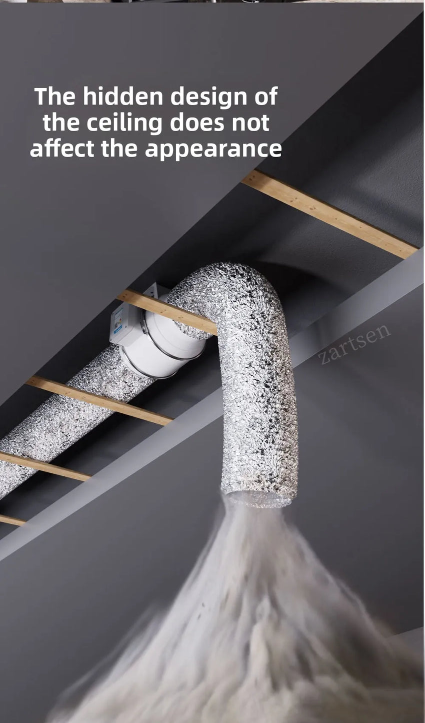 Exhaust Fan Home Mute Inline Duct Fan Bathroom Exhaust Fan Ventilation Equipment Kitchen Bathroom Wall Mounted Air Purifying Ve