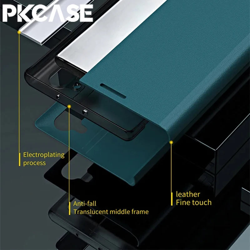 PKCASE Magnetic Flip Leather Phone Case For Honor 400 300 Pro 200 Lite X70 X9A X9B X9C X9D X8B X7B Cover For Magic 7 6 Lite