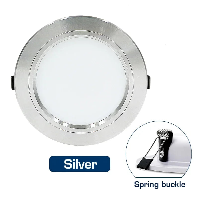 LED Downlight 12V 24V 110V 220V Spot Three Colors 5W 9W 12W 15W 18W Recessed in Led Ceiling Downlight Light Cold Warm White Lamp