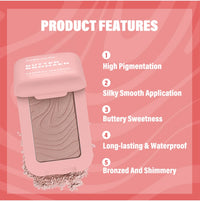 Professional Makeup Powder Blush 12HR Wear Vegan Formula Blusher Makeup Blush in Bar Cosmetics Palette Powder Pink Cream Face