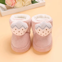 Winter New Cute Cartoon Baby Booties Boy Girl Boots Cotton Soft-Sole Non-Slip Warm Toddler First Walkers Infant Crib Shoes