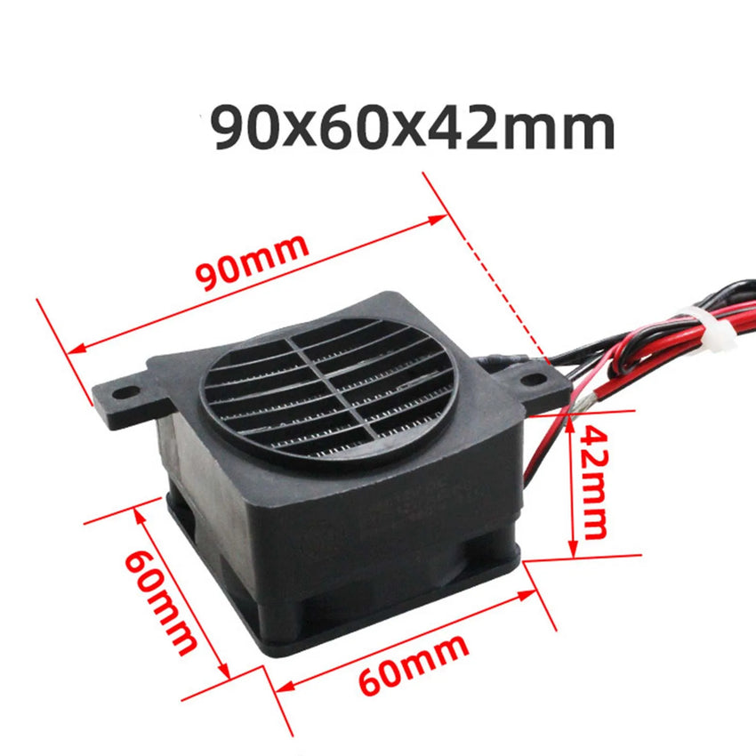 Portable Electric PTC Space Heater Fast Fan Heater Adjustable 12V 24V Small Space Heater Electric Fan Heater for Living Room