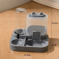 Large Capacity Gravity-Fed Automatic Feeder Dog Cat Food Bowl with Water Dispenser Pet Food Storage Dispenser Pet Supplies