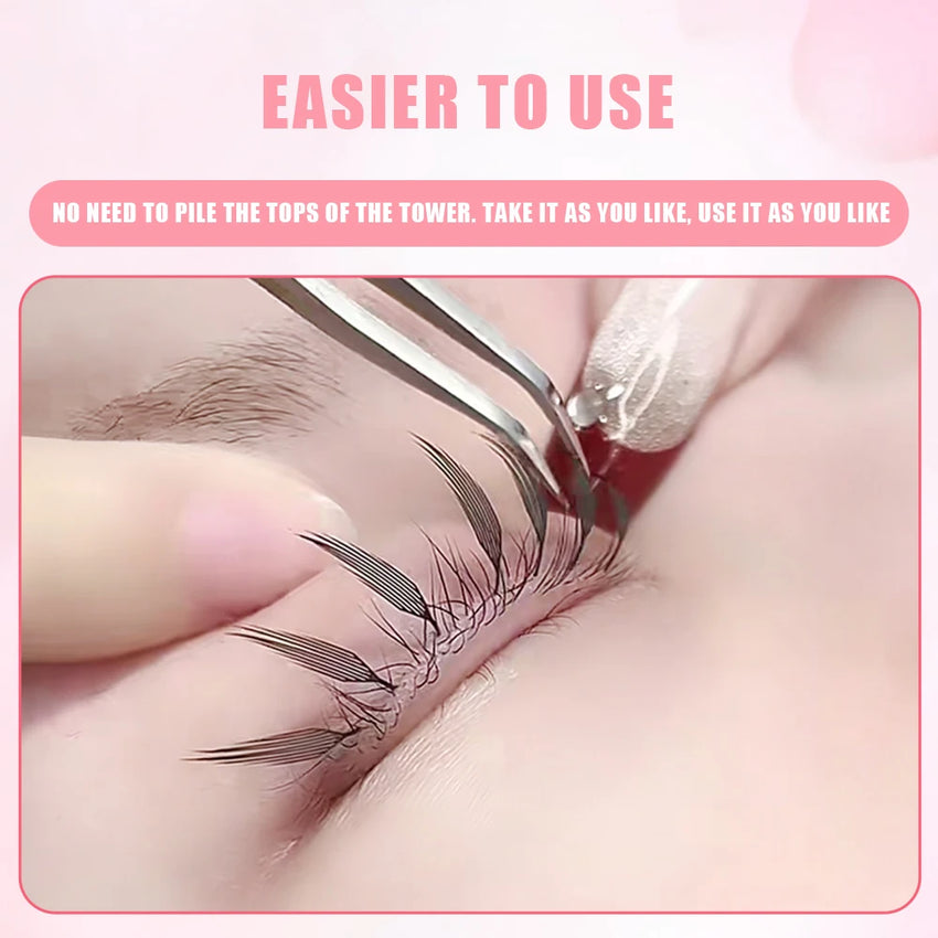 Yelix Feather Lashes Comic Spire Premade Lashes Fans Manga Anime Volume False Eyelashes Extensions for Makeup Tool