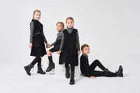 AP check cotton collection kids girls boys fall winter pockets jumper dress skirt family matching clothes casual plaid clothing