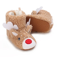 Winter New Cute Cartoon Baby Booties Boy Girl Boots Cotton Soft-Sole Non-Slip Warm Toddler First Walkers Infant Crib Shoes