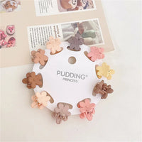 10Pcs/Set Mini Cute Oatmeal Color Clip Hyuna Style Solid Color Hair Clip Children's Bangs Broken Hair Clip Hair Accessories