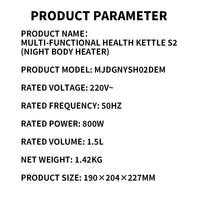 NEW Xiaomi S2 Multifunctional Health Pot kettle 1.5L Household Appliances 800W 304 Stainless Steel Heat Preservation