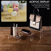 3/6/9/12Pc Clear Acrylic Display Stand Cosmetic Bag Jewelry Showcase Cup Holder for Home Shop statue Model Pottery Display Riser