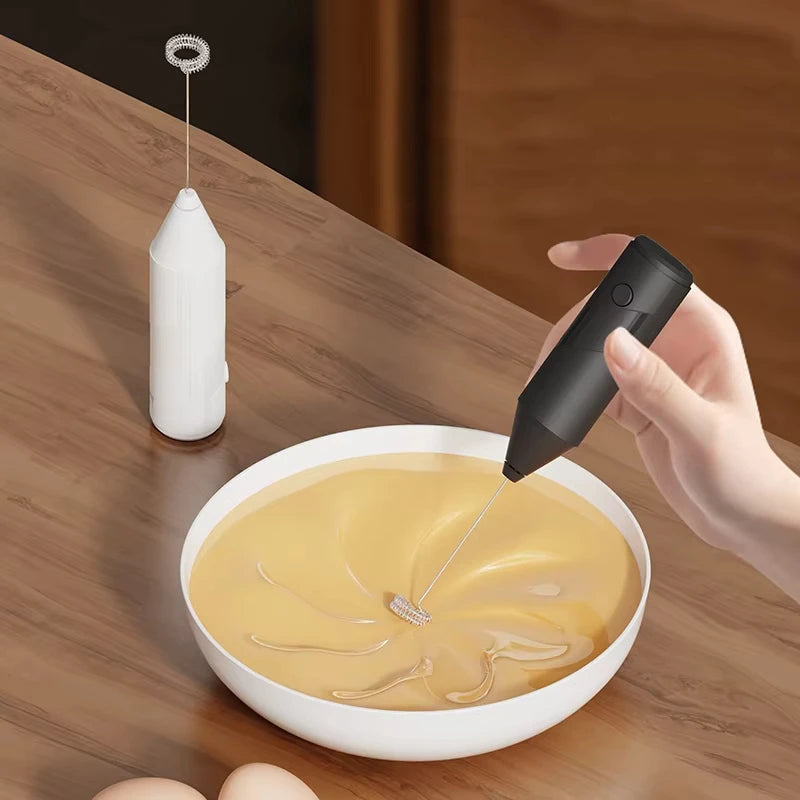 Electric milk frother, milk frother battery, AA size electric coffee mixer, egg beater, cream mixer, cooking tool mixer
