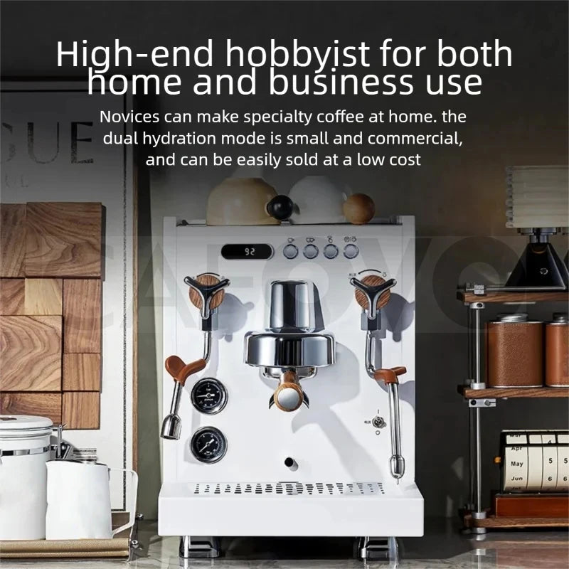 CAFOVO E130 E61 Dual Boiler Commercial Espresso Machine with Flow Control PID Espresso Maker OPV Adjustable Extraction Pressure