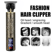 USB Fast Charging Hair Cutting Machine Electric Hair Clipper Portable Shaver Barber Professional Barber T9 Vintage Hair Trimmer