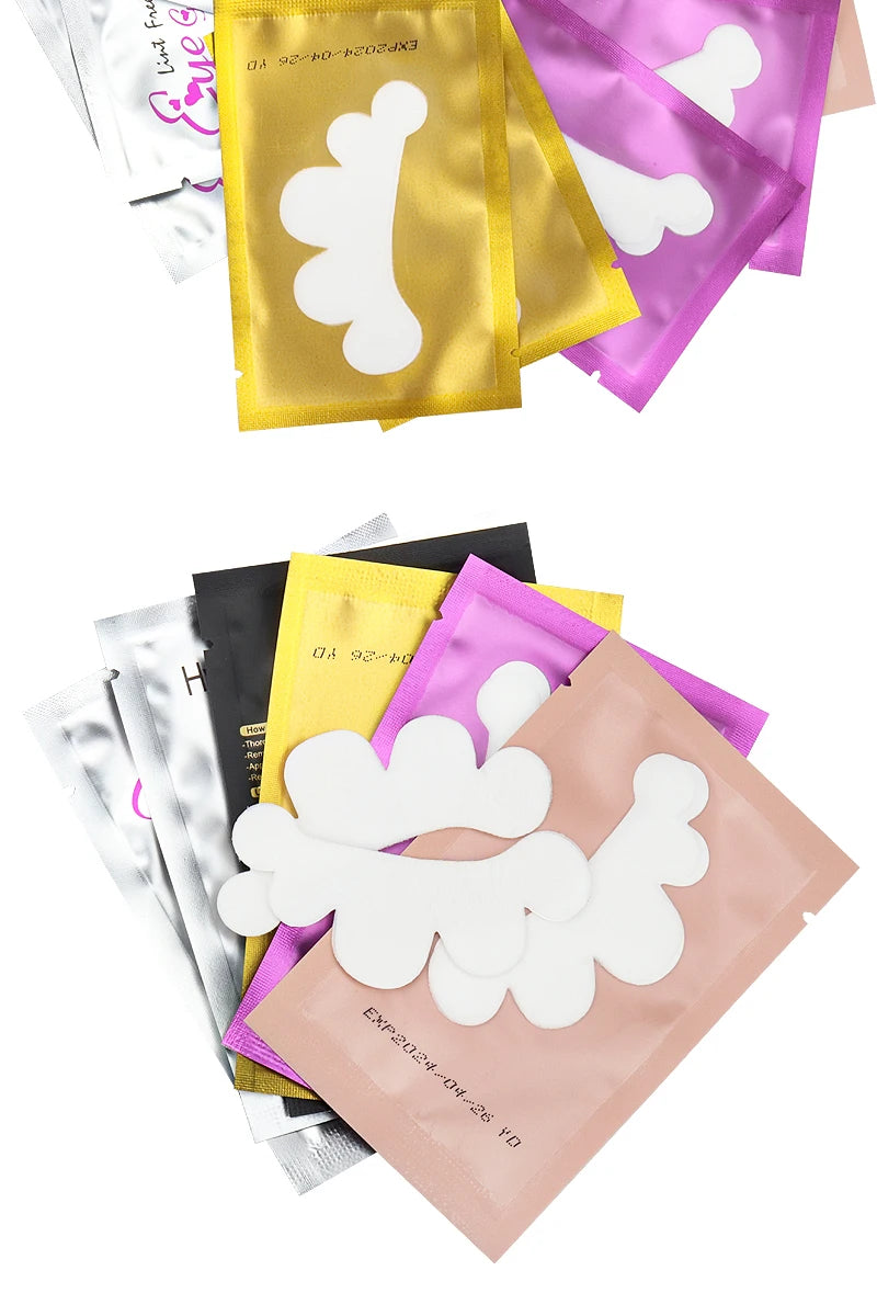 50 Pairs Cloud Shape Hydrogel Eye Patch Under Eye Pad Gel Paper Stickers Eyelash Extension Supplies Protection Eye Makeup Tool