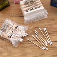 Precision Pointed Cotton Swabs – 2-Ended Bamboo Sticks for Makeup, Nail Art & Personal Care