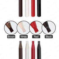 2PCS Professional Microblading Brow Mark Pencil Permanent Red Lip Contour Pen Tattoo Waterproof Art Tint Makeup Eyebrow Pen