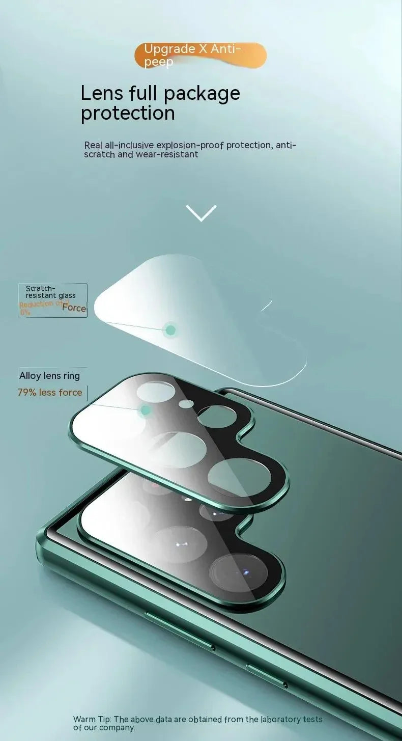 Anti Peeping Tempered Glass Metal Magnetic Privacy Phone Case For XiaoMi 17 Pro Max 15T 13T 14 Ultra Lens Protection Cover Cases