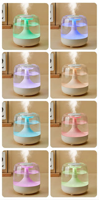 Mini humidifier colorful lamp small household spray aromatherapy machine, usb air humidifier for bedroom