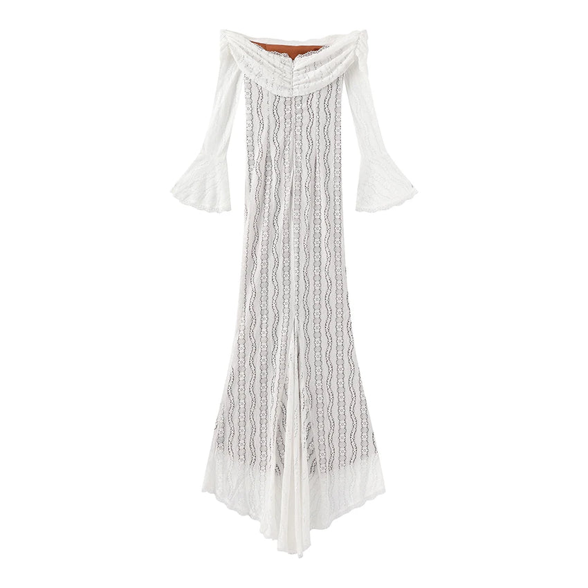 Suninheart White Evening Dresses for Events Red Long Sleeve Lace Elegant Party Dresses 2025 Women Luxury Wedding Prom Dress Gown