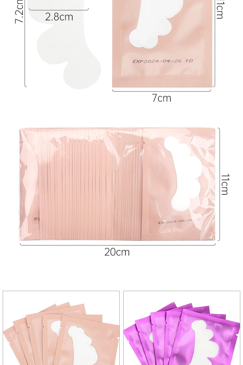 50 Pairs Cloud Shape Hydrogel Eye Patch Under Eye Pad Gel Paper Stickers Eyelash Extension Supplies Protection Eye Makeup Tool