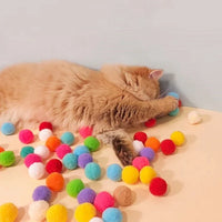 1 Set Cat Toy Interactive Pet Training Play Plush Toy  Funny Kitten Puppy Shooting Balls Games Pet Supplies Cat Accessories