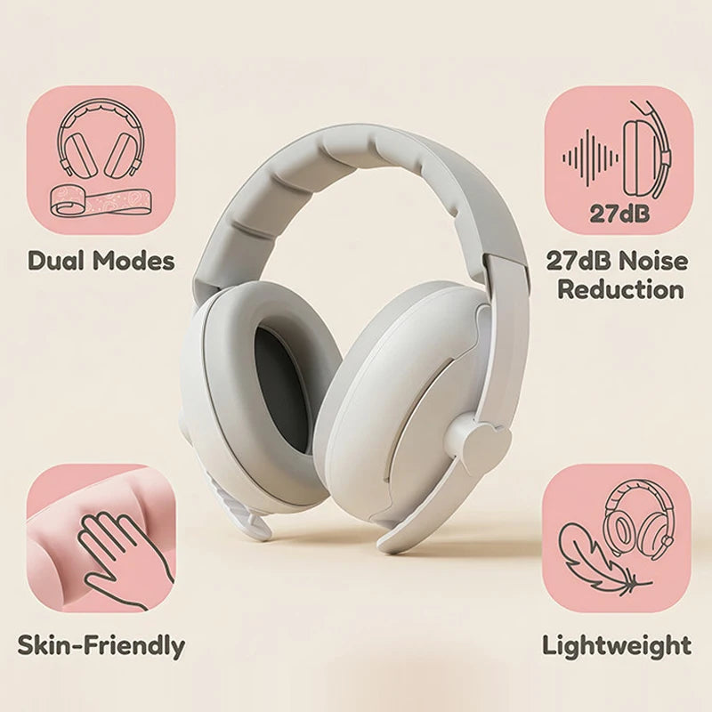 New Baby Ear Protection Noise Cancelling Headphones for Babies, 2-in-1 Baby Ear Protection, Baby Travel Essentials for Outdoor