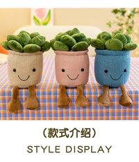 Halloween Christmas Creative Simulation Plants  Succulent Plush Greenery Ornaments Catching Machine Rag Dolls Home Accessories