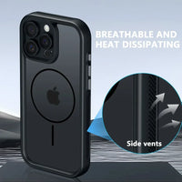 Trendy 2 in 1 Skin Feel Case for iPhone 17 Air 16 15 14 12 13 Pro Max For MagSafe Wireless Charging Shockproof Protection Funda