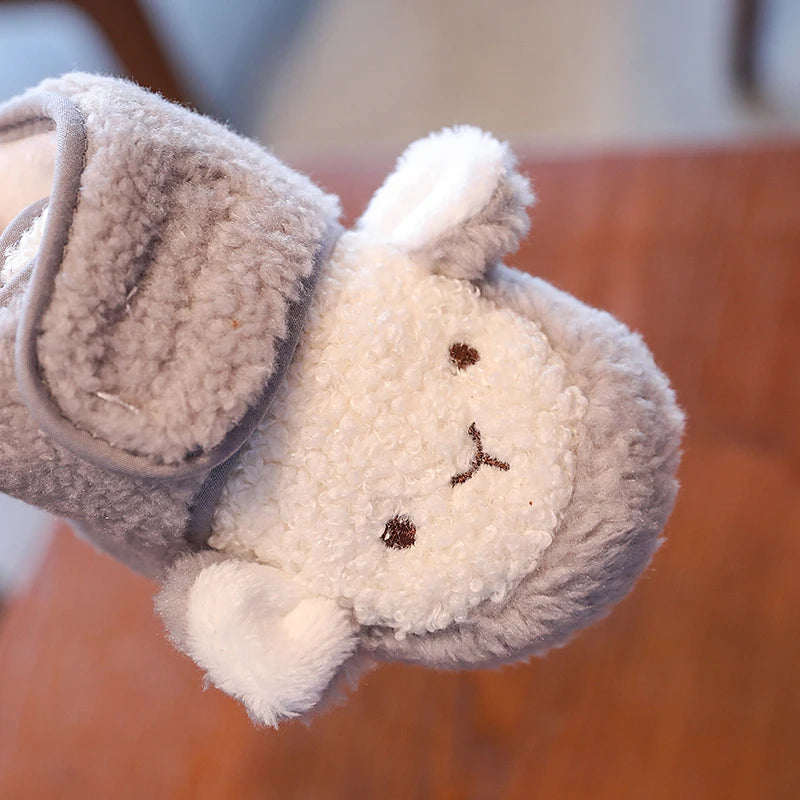 Winter New Cute Cartoon Baby Booties Boy Girl Boots Cotton Soft-Sole Non-Slip Warm Toddler First Walkers Infant Crib Shoes
