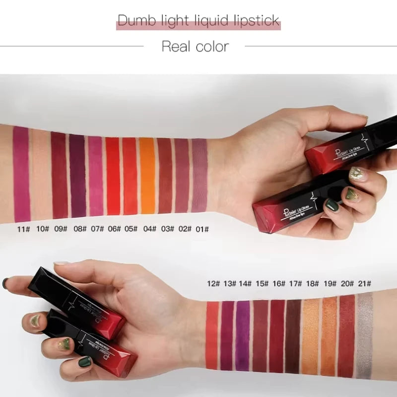 Velvet Matte Liquid Lipstick Waterproof 17 Long Lasting Colors Non Stick Cup Kissproof Smooth Soft Lip Tint for Girls