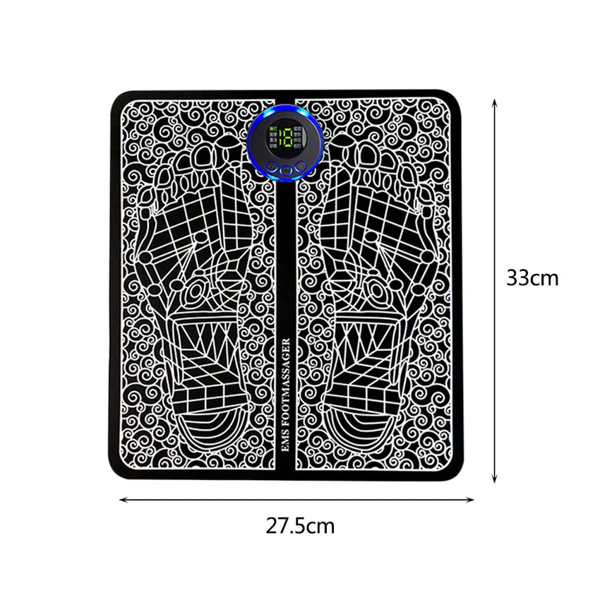 EMS Foot Booster Foot Circulation Massager 8 Modes USB Rechargeable Leg Muscle Stimulator Remote Control for Relax Feet and Legs