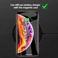Magnetic Tempered Glass Privacy Metal Case For iphone 17 16 15 14 13 12 XR 11 ProMAX 16 E 360 Magnet Antispy Protective Cover