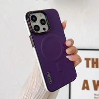 For iPhone 16 Leather Case Luxury Bicolor Magnetic for Magsafe Case for iPhone 15 13 12 14 Pro Max 16Pro Max Wireless Chgarging