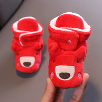 Winter New Cute Cartoon Baby Booties Boy Girl Boots Cotton Soft-Sole Non-Slip Warm Toddler First Walkers Infant Crib Shoes