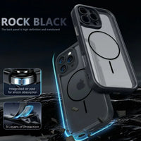 Trendy 2 in 1 Skin Feel Case for iPhone 17 Air 16 15 14 12 13 Pro Max For MagSafe Wireless Charging Shockproof Protection Funda