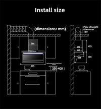 Household Range Hood for Kitchen Large Suction Range Hood Top Side Double Suction Exhaust Fan Small Kitchen Smoke Extractor