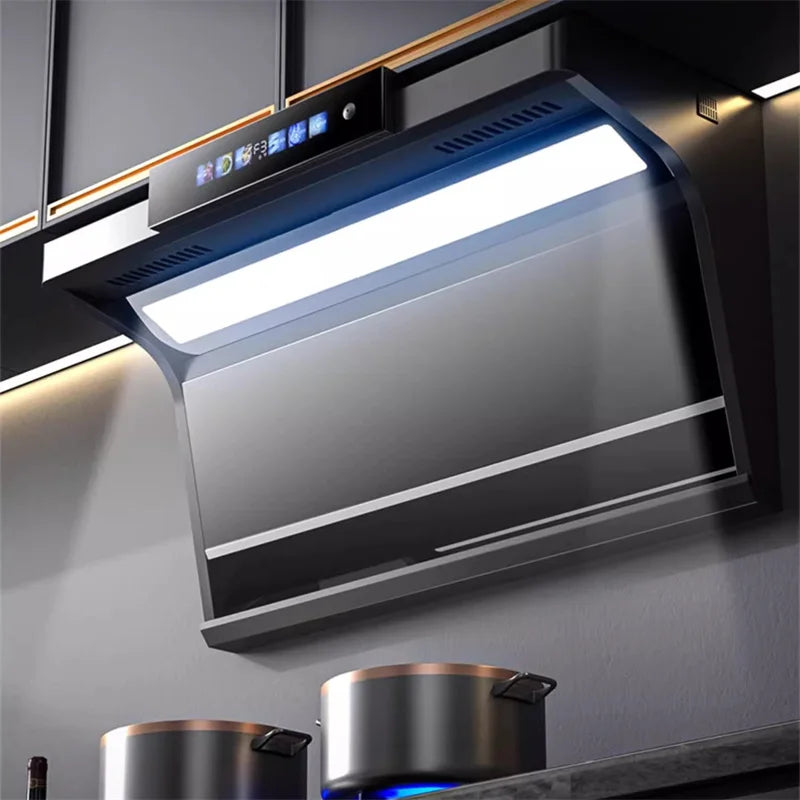 Household Range Hood for Kitchen Large Suction Range Hood Top Side Double Suction Exhaust Fan Small Kitchen Smoke Extractor