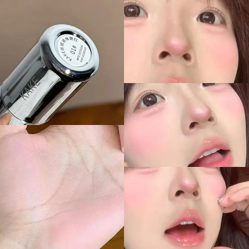 Velvet Liquid Blush Matte Sponge Head Blusher Natural Lasting Brighten facial Contour Blush Tint Makeup
