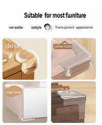 Clear Anti-collision Coffee Table Furniture Corner Protectors Children's Soft Corner Sheathing Living Room Decor  4-10Pcs
