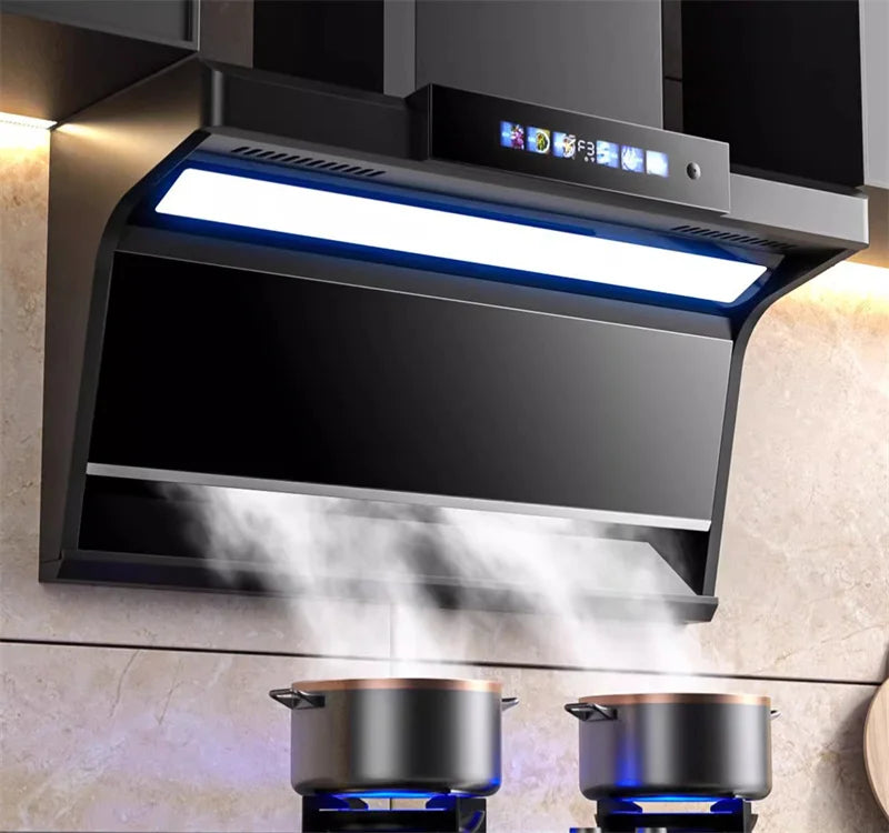 Household Range Hood for Kitchen Large Suction Range Hood Top Side Double Suction Exhaust Fan Small Kitchen Smoke Extractor