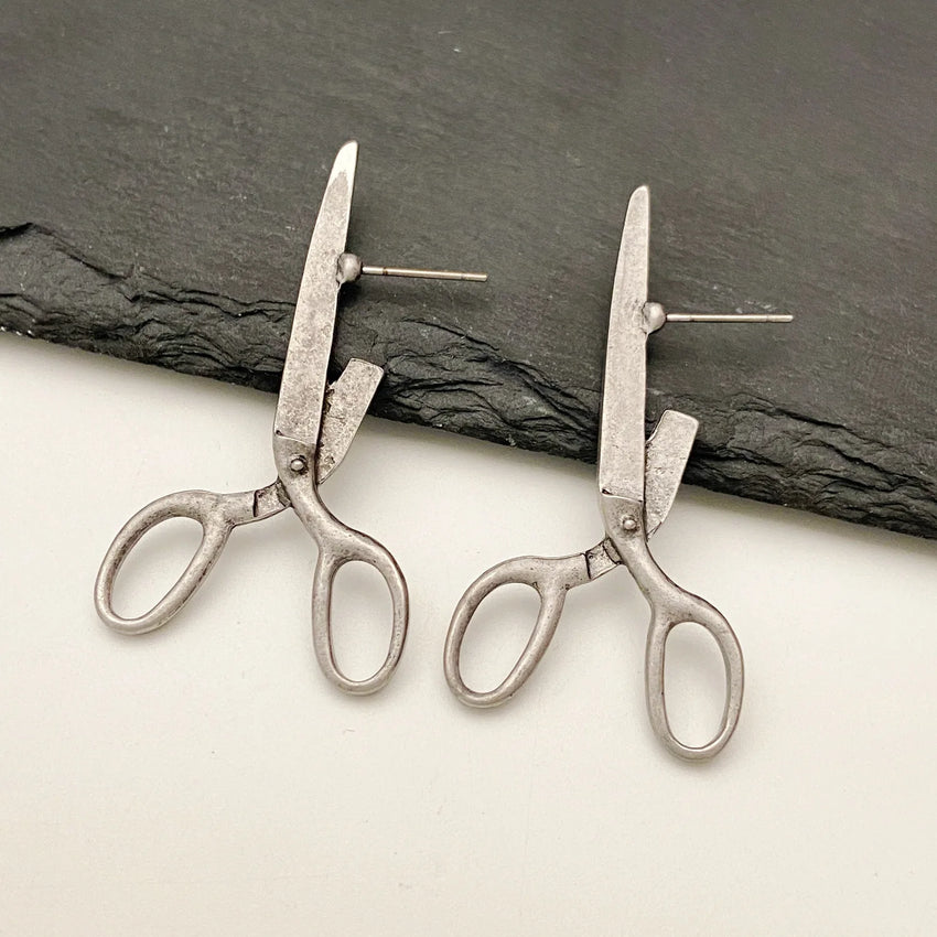 New Creative Retro Scissors Earrings for Women's Personalized Crowd Festival Gift Earrings