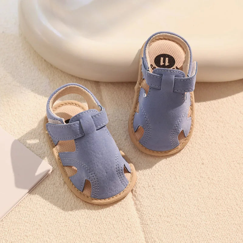 Breathable Summer Newborn Baby Girls Sandals Shoes Toddlers Simple Style Solid Color Soft Sole Shoes Outdoor Indoor Prewalker