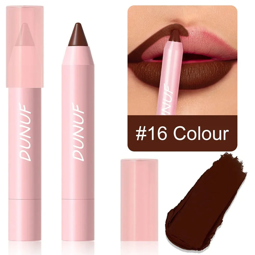 Nude Brown Lip Liner Pencil 18 Color Red Contour Tint Labial Makeup Waterproof Matte Lipstick Crayon Pen Lip Contouring Cosmetic