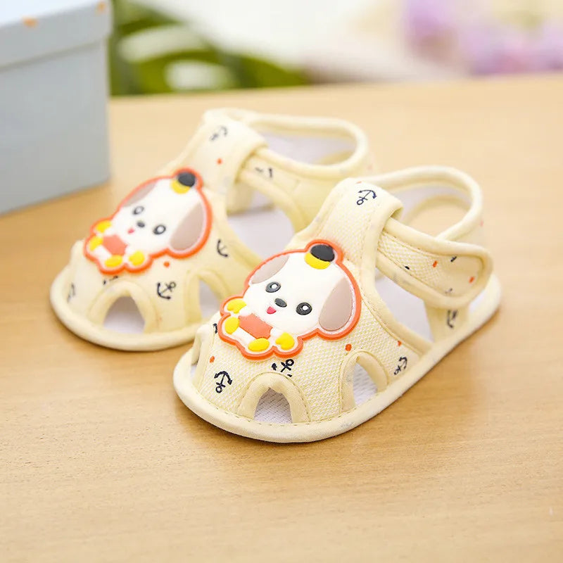 Summer Toddler Infant Kids Baby Cute Casual Princess Sandals Lovely Cartoon Soft Crib Shoes Boy Girls First Walkers Floor Shoe
