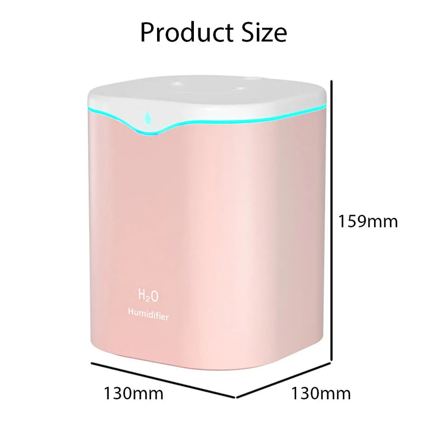 2L Large Capacity Dual Spray Humidifier USB Home Office Desktop Aroma Diffuser Mist Purifier Essential Oil Air humidificador