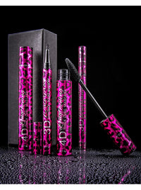 YANQINA Liquid Eyeliner Pencil 4D Waterproof Mascara Set Cosmetics Eye Liner Thick Curling Mascara Eyebrow Pencil Eyes Makeup